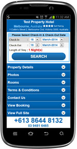 Free hotel Booking Engine Mobile Version