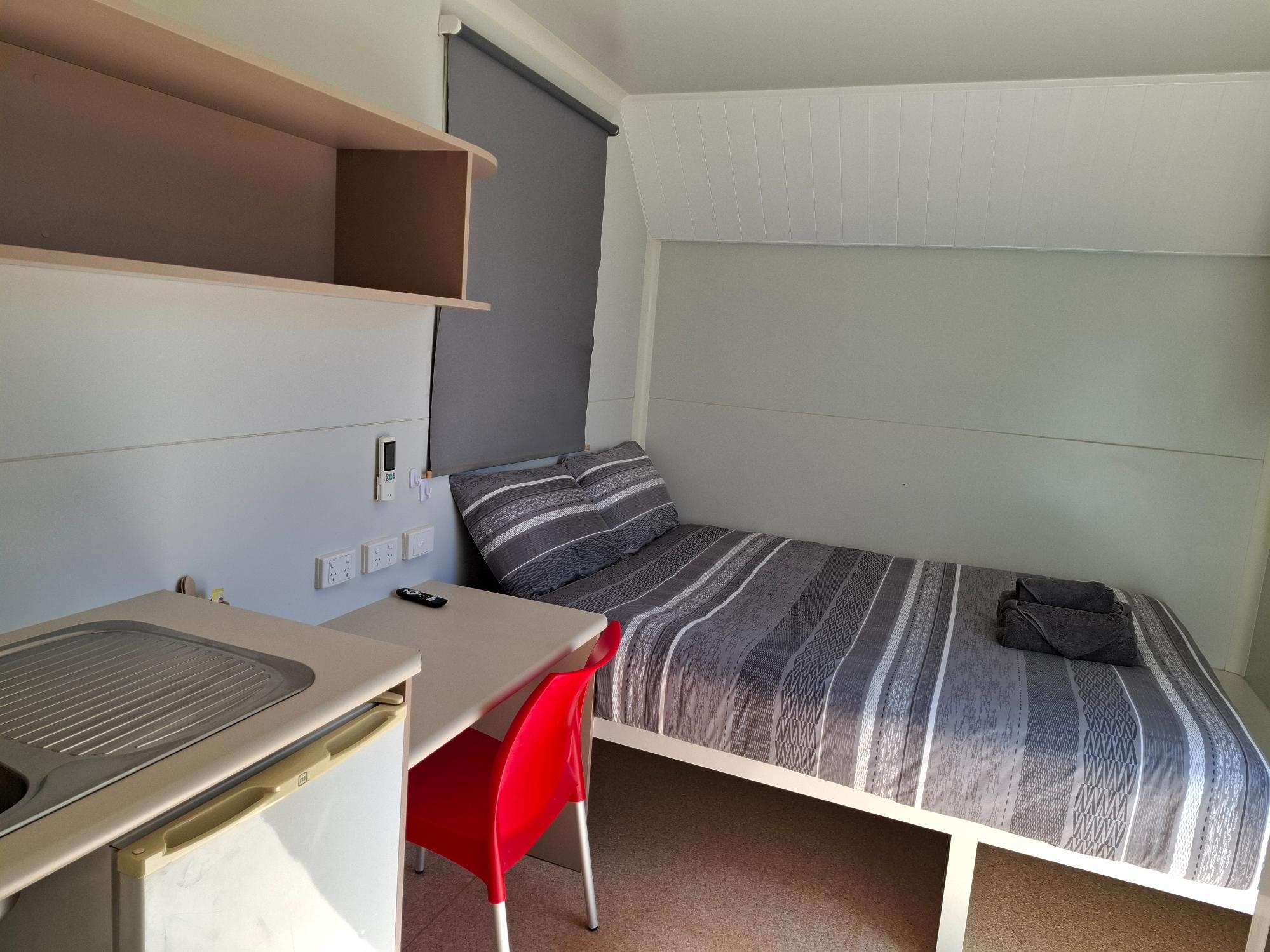 Compact Queen Van Room